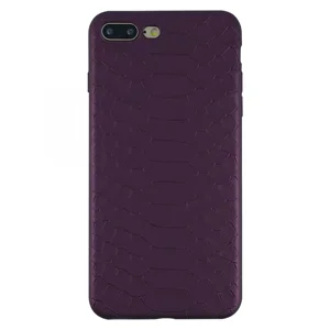 Nettech Apple iPhone 8 Plus Uyumlu Timsah Seri Arka Koruma Kılıf (Mürdüm) VR-7294