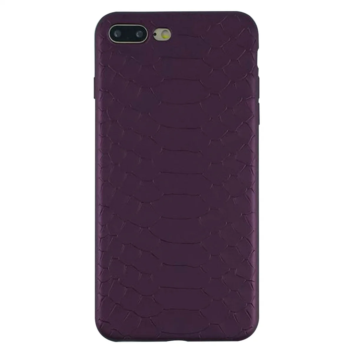 Nettech Apple iPhone 8 Plus Uyumlu Timsah Seri Arka Koruma Kılıf (Mürdüm) VR-7294