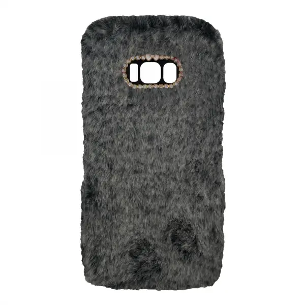 Nettech Samsung Galaxy G955 S8 Plus Uyumlu Peluş Arka Koruma Kılıf (Siyah) VR-12922