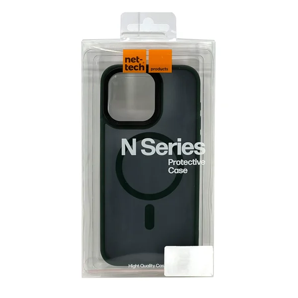 Nettech Apple iPhone 15 Pro Uyumlu Mat Renkli MagSafe Arka Koruma Kılıf (Yeşil) NT-104739 - 3