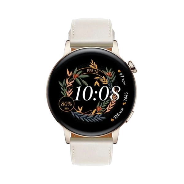 Huawei Watch GT3 Elegant - Paslanmaz Çelik - 42mm - GPS - Beyaz - 2