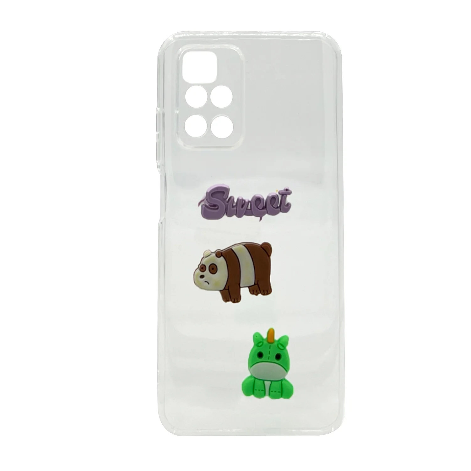 Nettech Xiaomi Redmi 10 Uyumlu Maskot Seri Arka Koruma Kılıf (Şeffaf) NT-106180