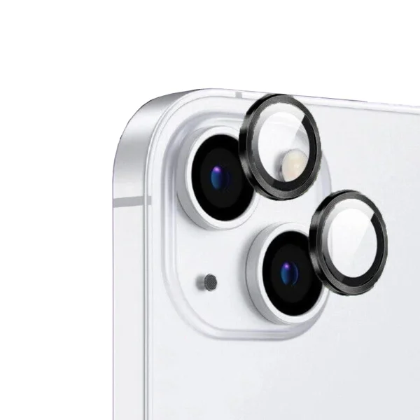 Apple iPhone 13 Zore CL-12 Premium Safir Parmak İzi Bırakmayan Anti-Reflective Kamera Lens Koruyucu - Siyah