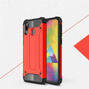 Galaxy M20 Kılıf Zore Crash Silikon Kapak - Kırmızı