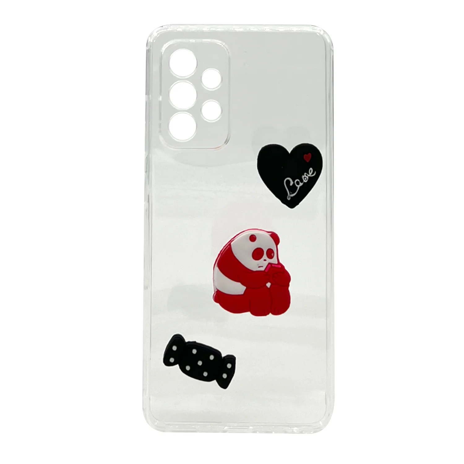 Nettech Samsung Galaxy A13 Uyumlu Maskot Seri Arka Koruma Kılıf (Şeffaf) NT-106164