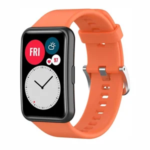 Nettech Huawei Watch Fit Mini Uyumlu Silikon Kordon (Turuncu) NT-96829