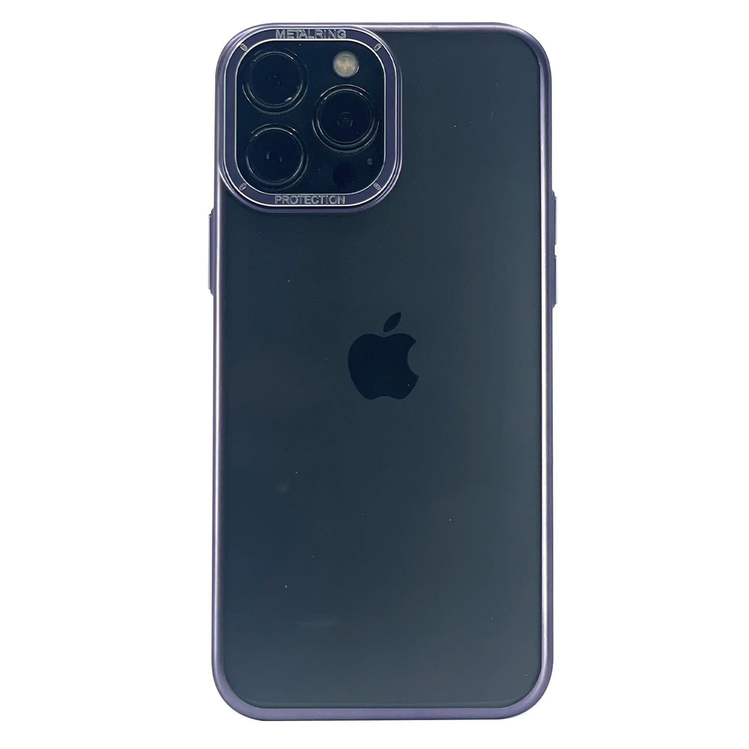Nettech Apple iPhone 13 Pro Max Uyumlu Mika Renkli Metal Çerçeveli Seri Arka Koruma Kılıf (Mor) NT-100968