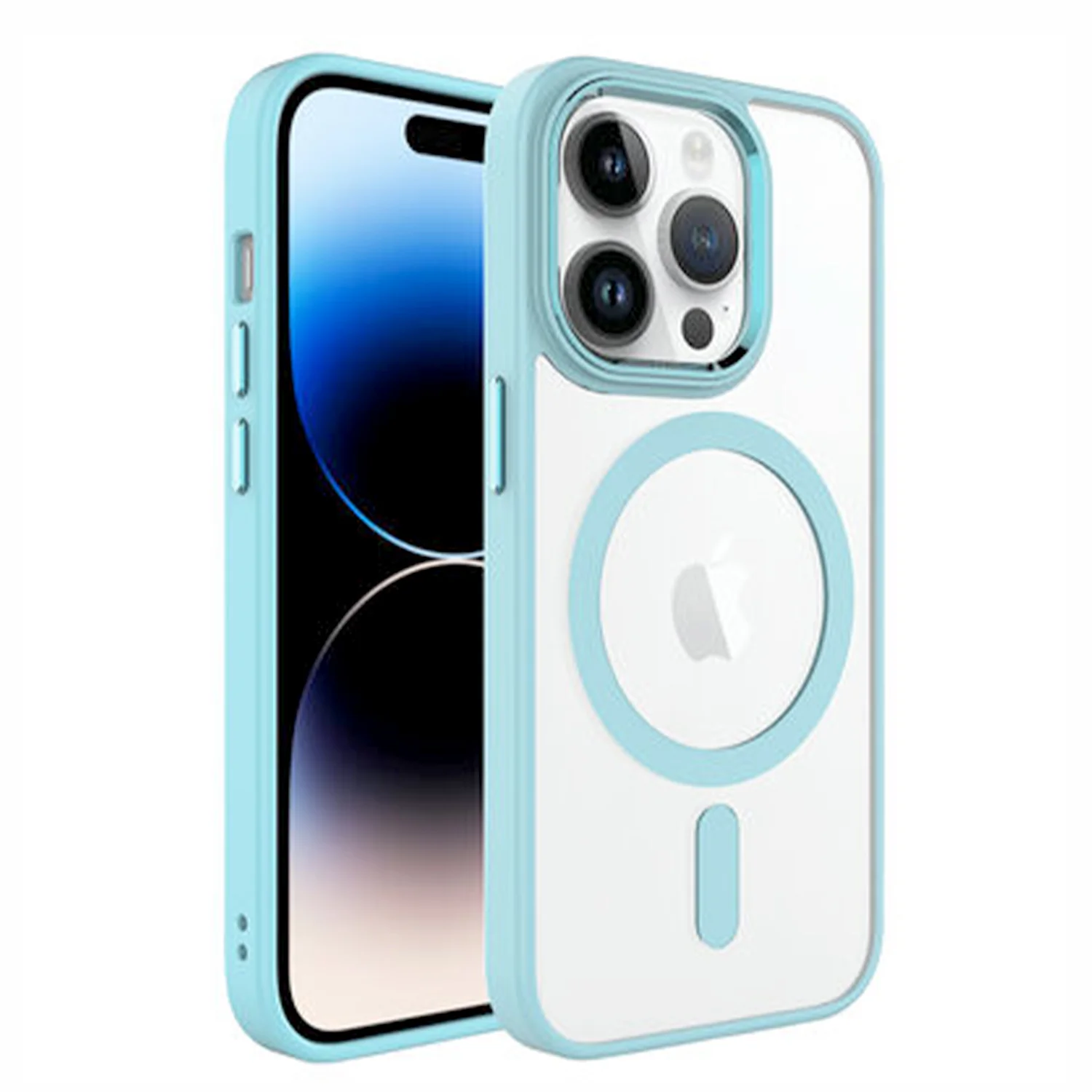 Nettech Apple iPhone 13 Pro Uyumlu Soft Akrilik Magsafe Seri Arka Koruma Kılıf (Lila) NT-98106