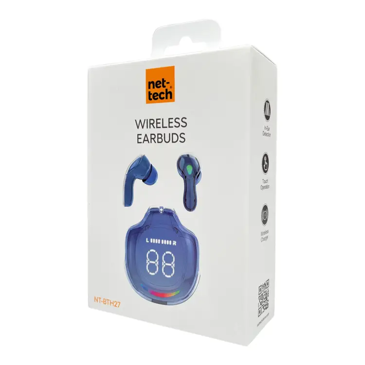 Nettech NT-BTH27 Kulakiçi Bluetooth Kulaklık (Mavi) NT-107862