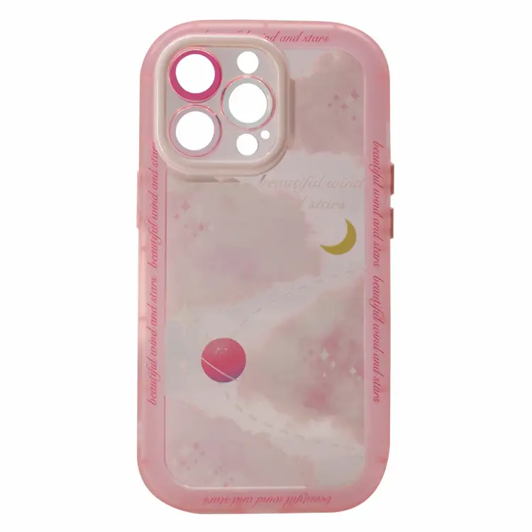 Nettech Apple iPhone 13 Pro Uyumlu Gif Seri Arka Koruma Kılıf (Pembe) NT-97258