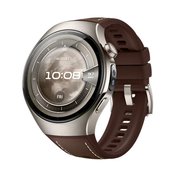 Huawei Watch 5 - Titanyum - 46mm - Wi-Fi - Koyu Kahverengi - 1