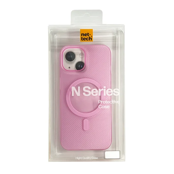 Nettech Apple iPhone 15 Plus Uyumlu NT-N010 Slim Magsafe Arka Koruma Kılıf (Pembe) NT-104496 - 3