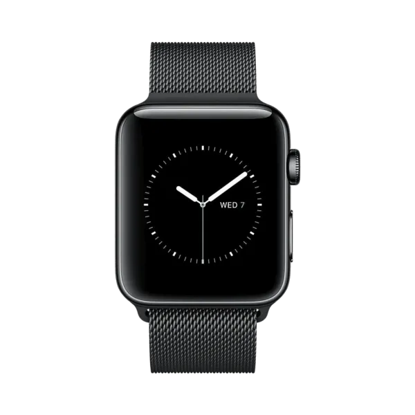 Apple Watch Series 2 - Paslanmaz Çelik - 38mm - GPS - Gece yarısı