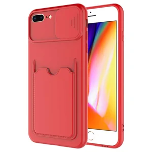 Apple iPhone 8 Plus Kılıf ​Zore Kartix Kapak - Kırmızı