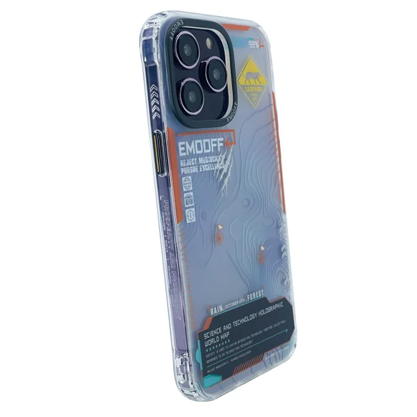 Nettech Apple iPhone 14 Pro Uyumlu Technology Metaverse Seri Arka Koruma Kılıf (Turuncu) NT-101095 - 2