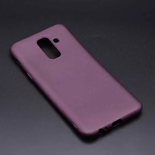 Galaxy J8 Kılıf Zore Premier Silikon Kapak - Mürdüm - 1