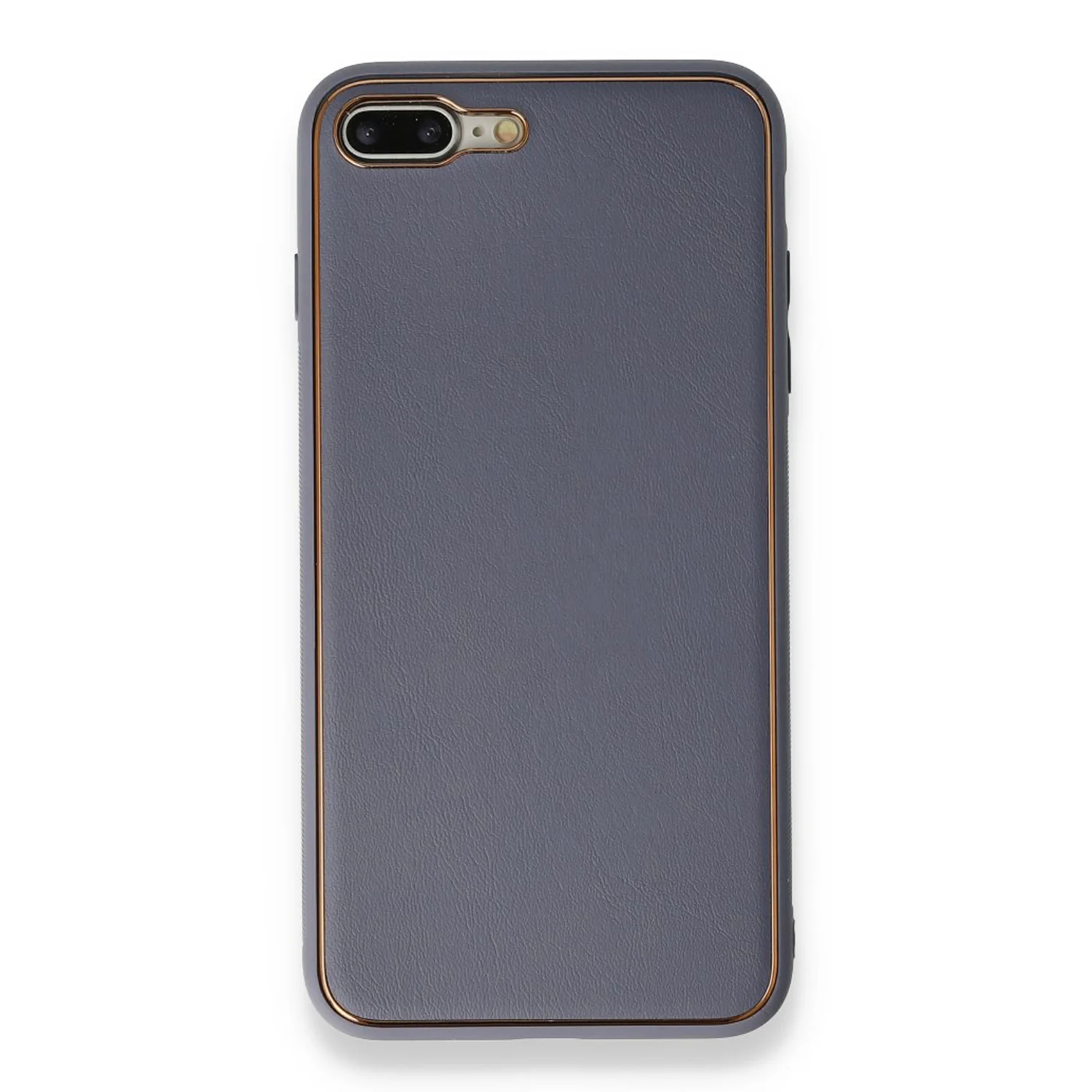 Nettech Apple iPhone 7 Plus Uyumlu Coco Leather Seri Arka Koruma Kılıf (Gri) NT-86065