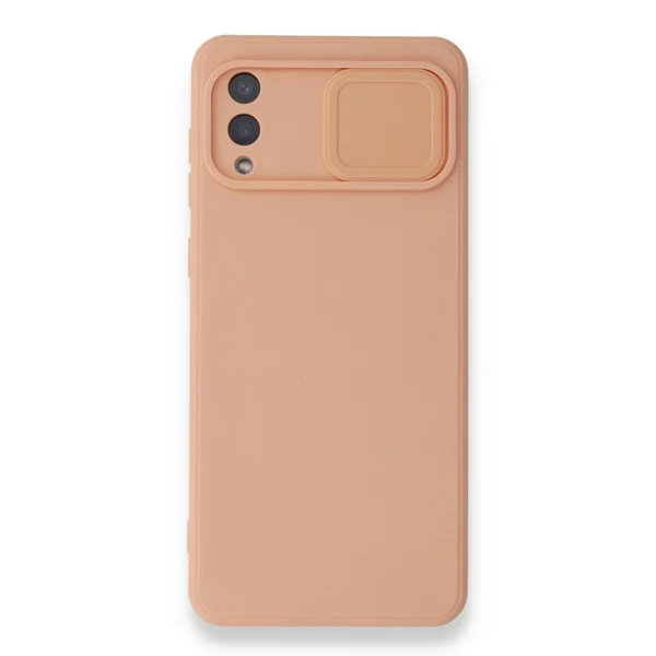 Nettech Samsung Galaxy A02 Uyumlu Kızaklı Kamera Korumalı Arka Koruma Kılıf (Pembe) NT-87135 - 1