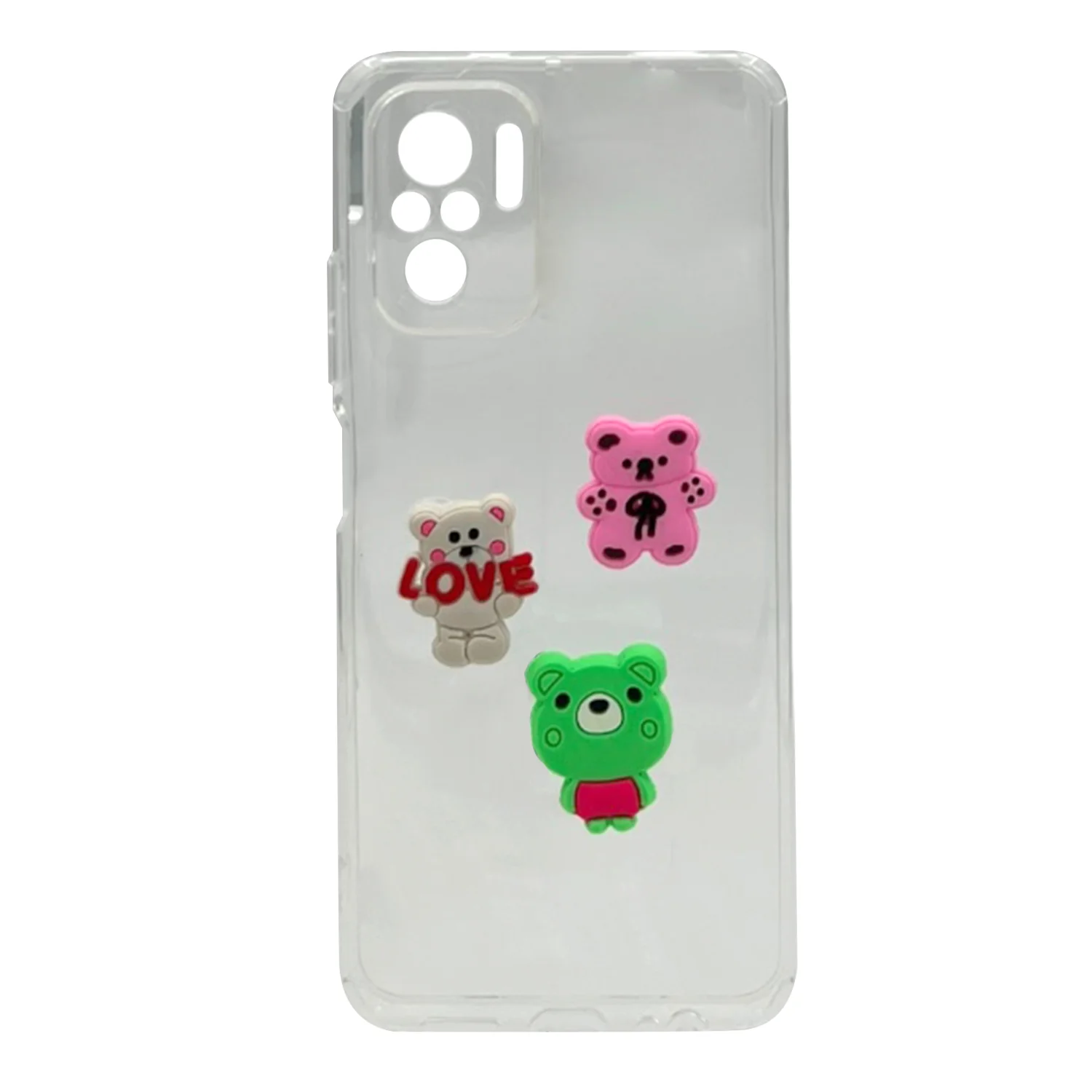 Nettech Xiaomi Redmi Note 10 Uyumlu Maskot Seri Arka Koruma Kılıf (Şeffaf) NT-106193