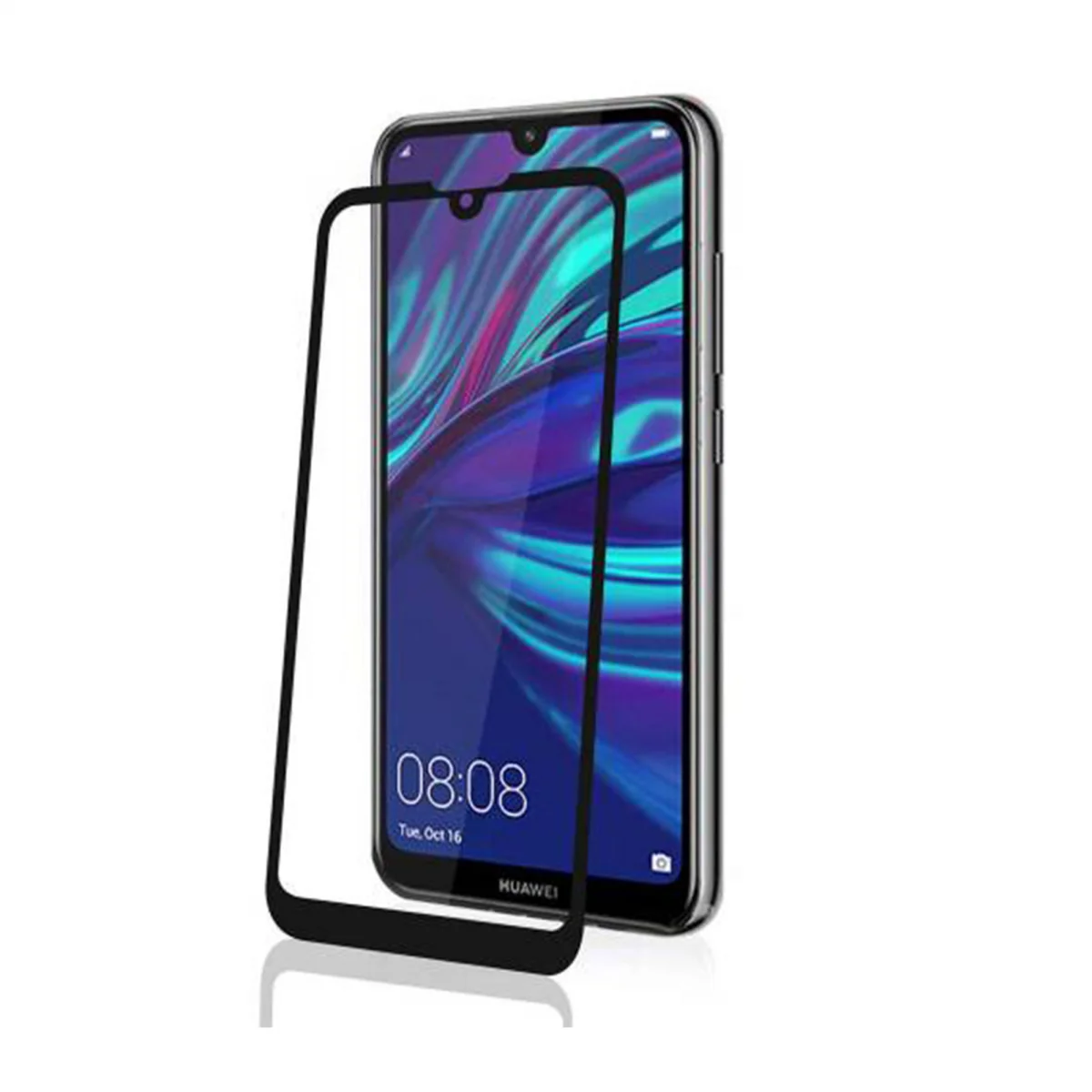 Nettech Huawei Y9 2019 Uyumlu 5D Glas Full Cam Koruyucu (Siyah) VR-14879
