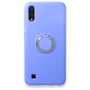 Nettech Samsung Galaxy A10 Uyumlu Nano Ring Arka Koruma Kılıf (Mor) VR-15220