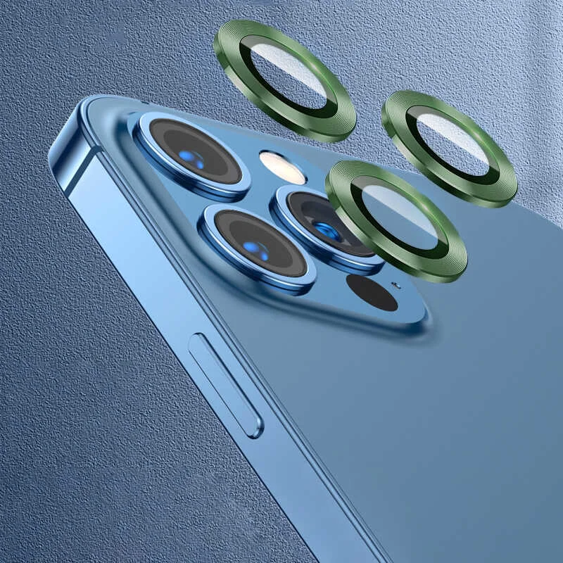 Apple iPhone 13 Pro Zore CL-07 Kamera Lens Koruyucu - Koyu Yeşil