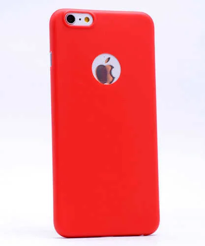 Apple iPhone 6 Plus Kılıf Zore 1.Kalite PP Silikon - Kırmızı