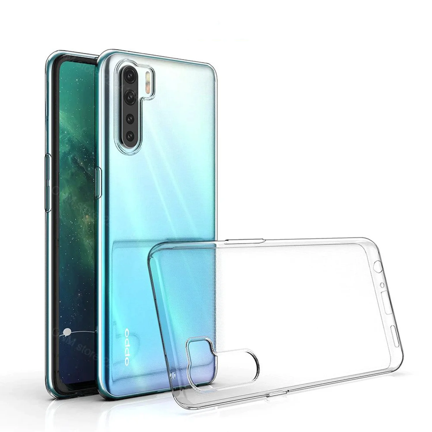 Nettech Oppo A91 Uyumlu Lüx Seri Arka Koruma Kılıf (Şeffaf) VR-6400