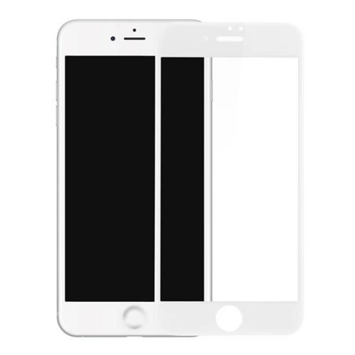 Nettech Apple iPhone 8 Plus Uyumlu 3D SuperGlass Full Cam Koruyucu (Beyaz) VR-8612