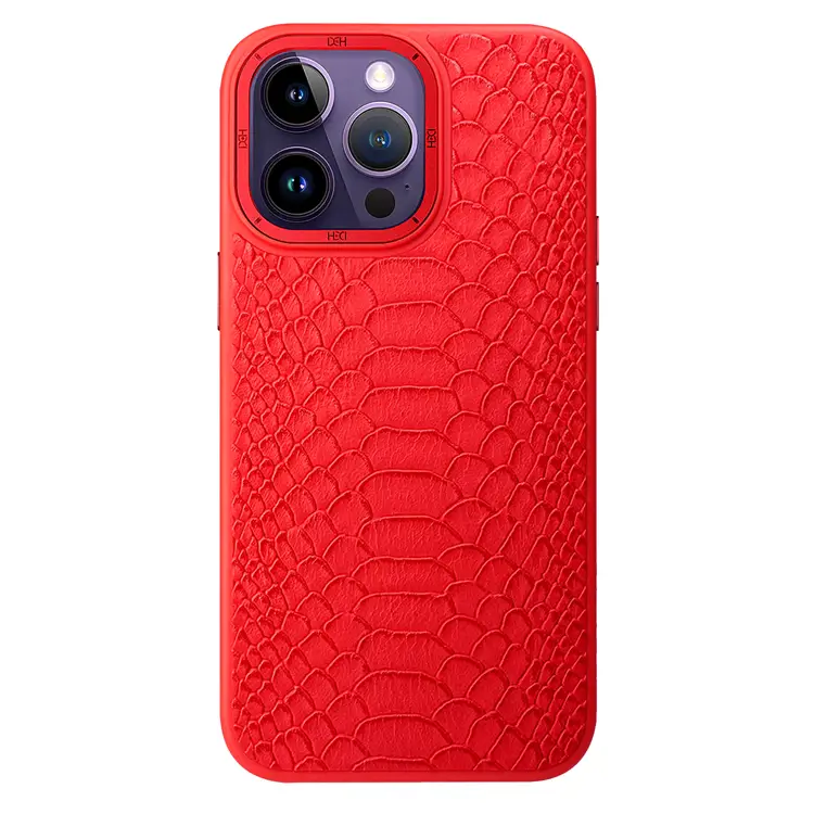 Nettech Apple iPhone 13 Pro Max Uyumlu Spor Deri Seri Arka Koruma Kılıf (Kırmızı) NT-101440