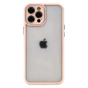 Nettech Apple iPhone 12 Pro Max Uyumlu Kamera Lens Koruyuculu Arka Koruma Kılıf (Pembe) NT-95593