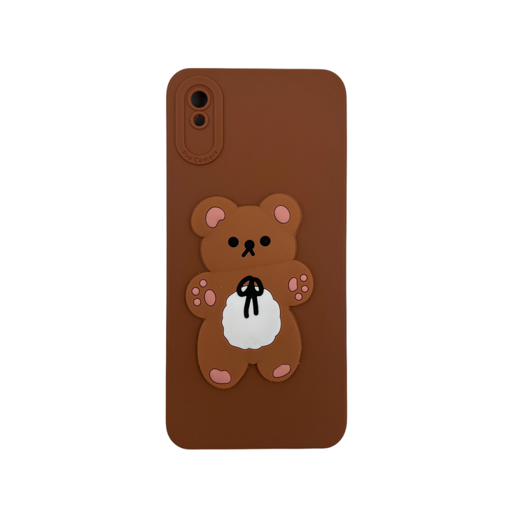 Nettech Xiaomi Redmi 9A Uyumlu Maskot Seri Arka Koruma Kılıf (Kahverengi) NT-109820