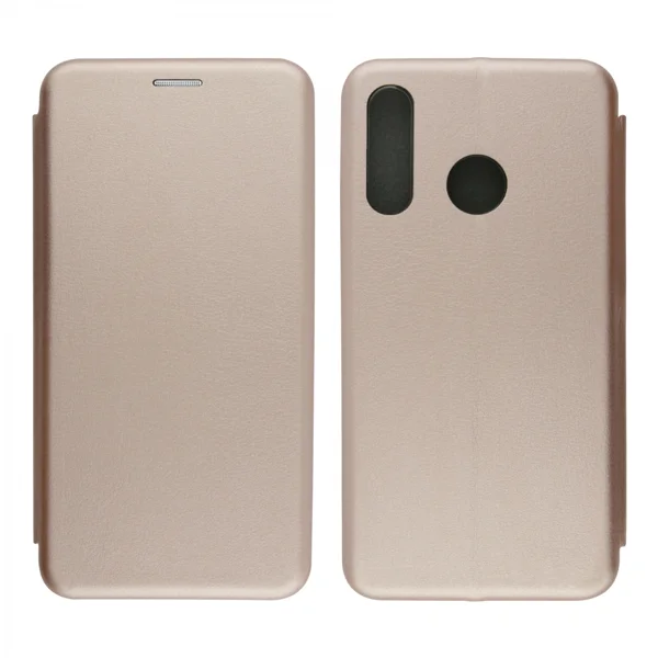 Nettech Huawei P30 Lite Uyumlu Lüx Seri Kapaklı Kılıf (Rose Gold) VR-18188 - 1