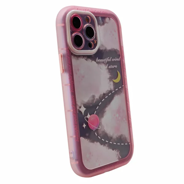 Nettech Apple iPhone 13 Pro Max Uyumlu Gif Seri Arka Koruma Kılıf (Pembe) NT-97261 - 2