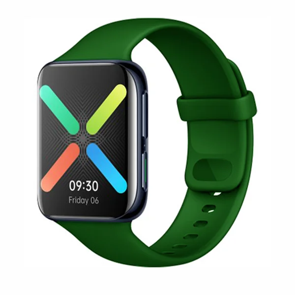 Nettech Oppo Watch 46 mm Uyumlu Silikon Kordon (Yeşil) NT-96824 - 1