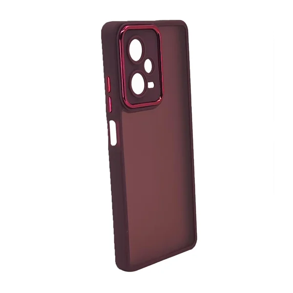 Nettech Xiaomi Redmi Note 12 Pro 5G Uyumlu Metal Çerçeve Arka Koruma Kılıf (Kırmızı) NT-105759 - 2