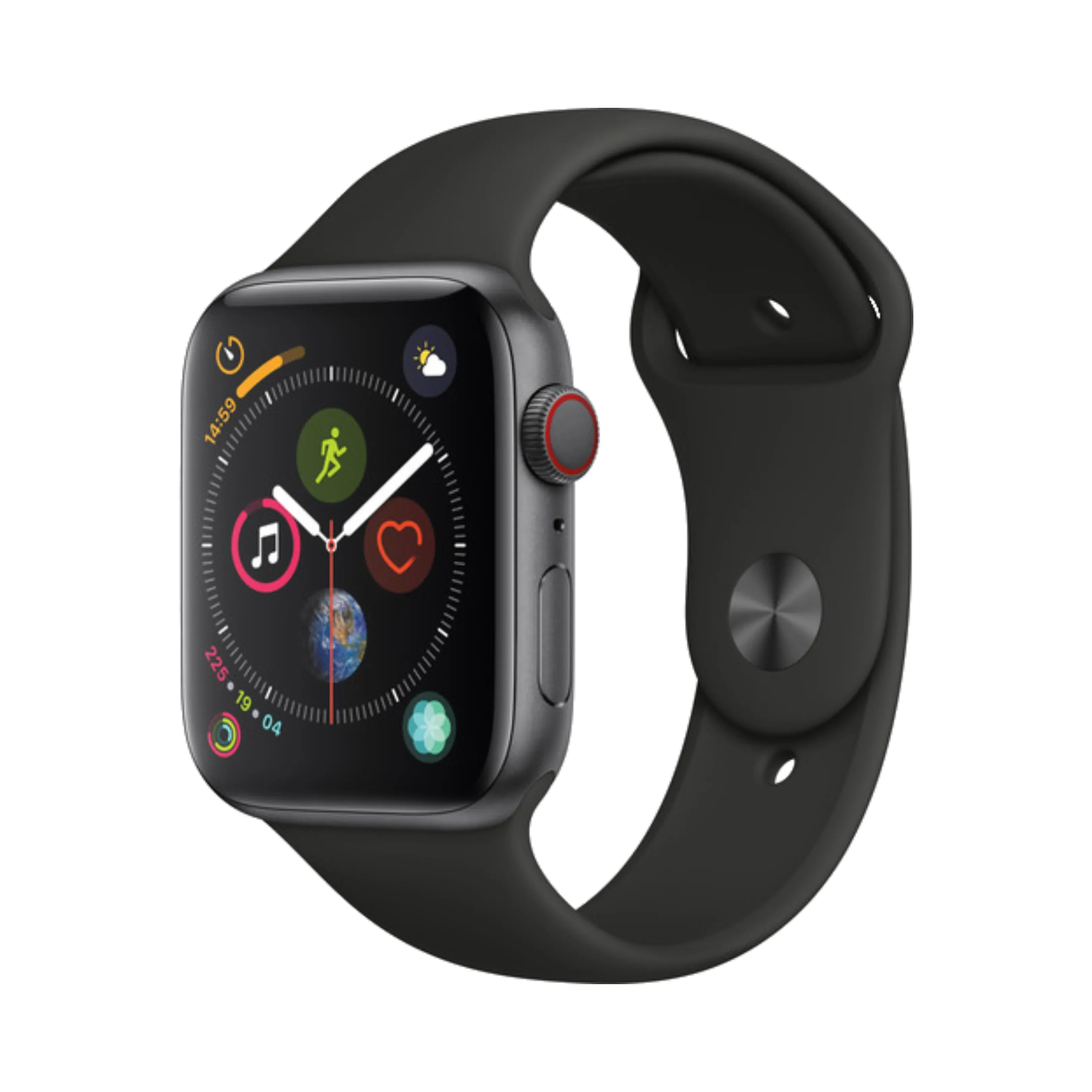 Apple Watch Series 4 - Alüminyum - 44mm - Cellular - Gece yarısı