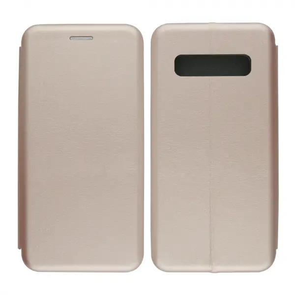 Nettech Samsung Galaxy S10 Uyumlu Lüx Seri Kapaklı Kılıf (Rose Gold) VR-18113