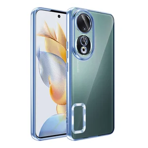 Honor 90 Kılıf Kamera Korumalı Logo Gösteren Zore Omega Kapak - Sierra Mavi