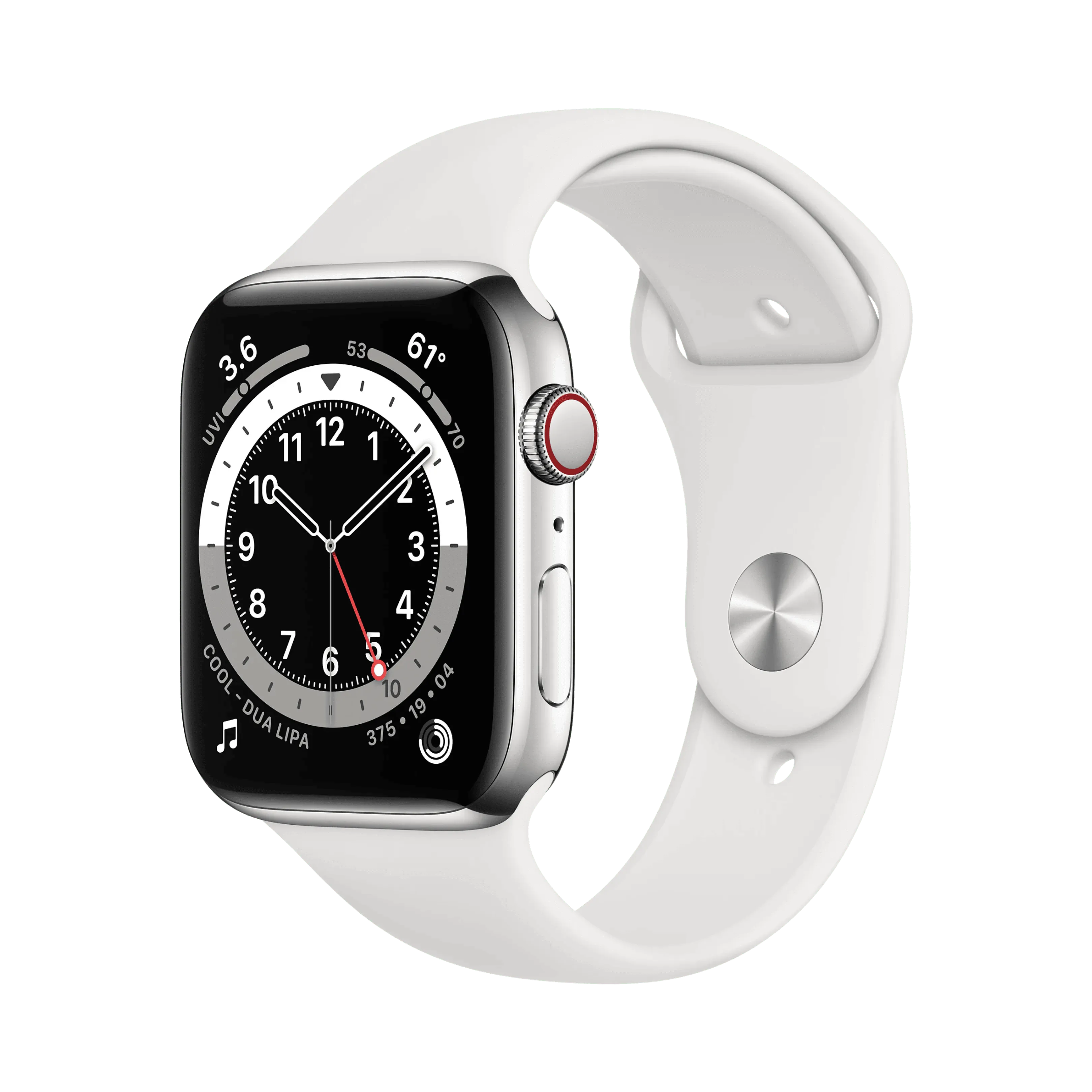 Apple Watch Series 6 - Paslanmaz Çelik - 44mm - Cellular - Gümüş