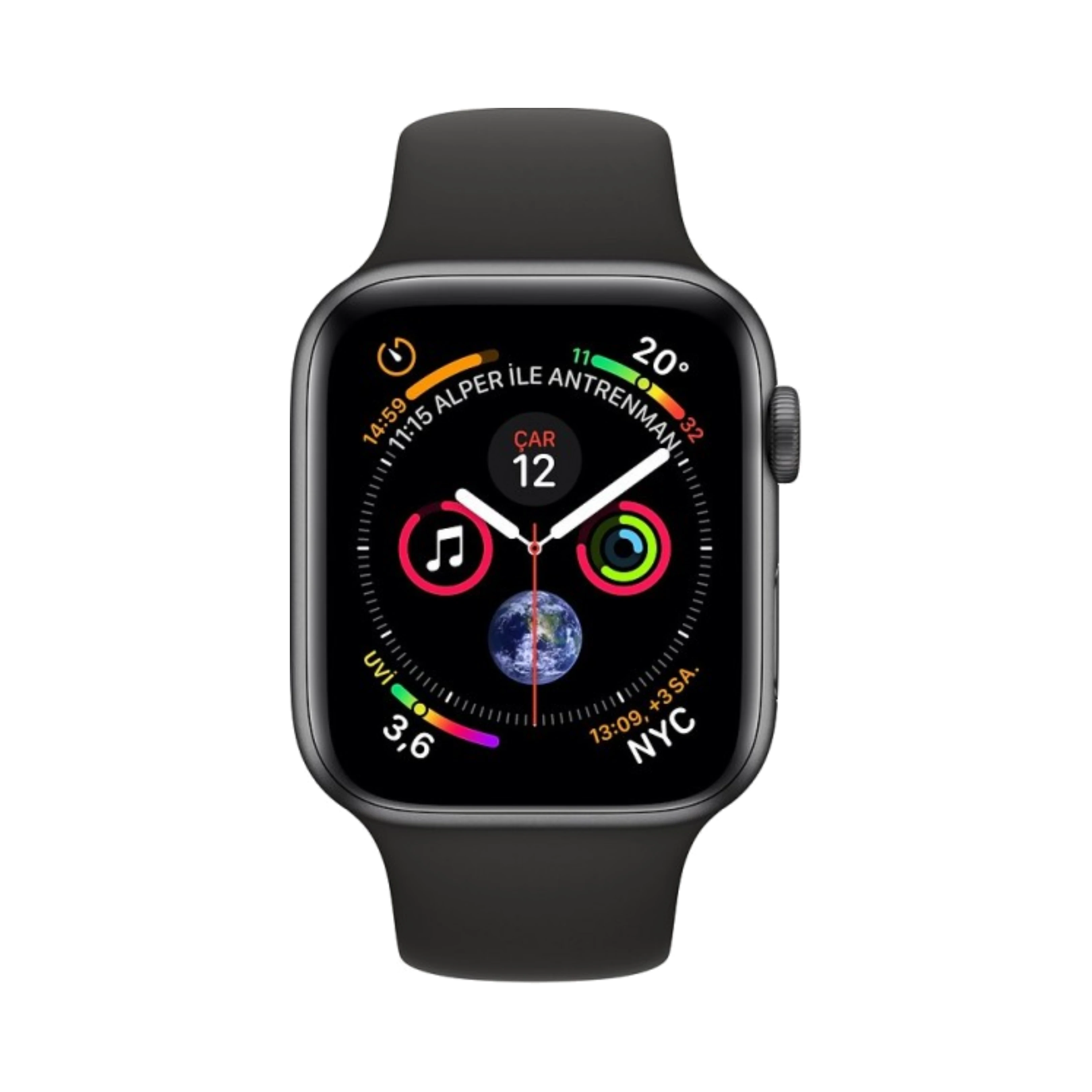 Apple Watch Series 4 - Alüminyum - 40mm - GPS - Gece yarısı