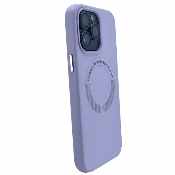 Nettech Apple iPhone 13 Pro Uyumlu Deri Magsafe Seri Arka Koruma Kılıf (Lila) NT-100567 - 2