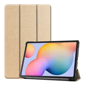 Galaxy Tab S7 Plus T970 Zore Smart Cover Standlı 1-1 Kılıf - Gold