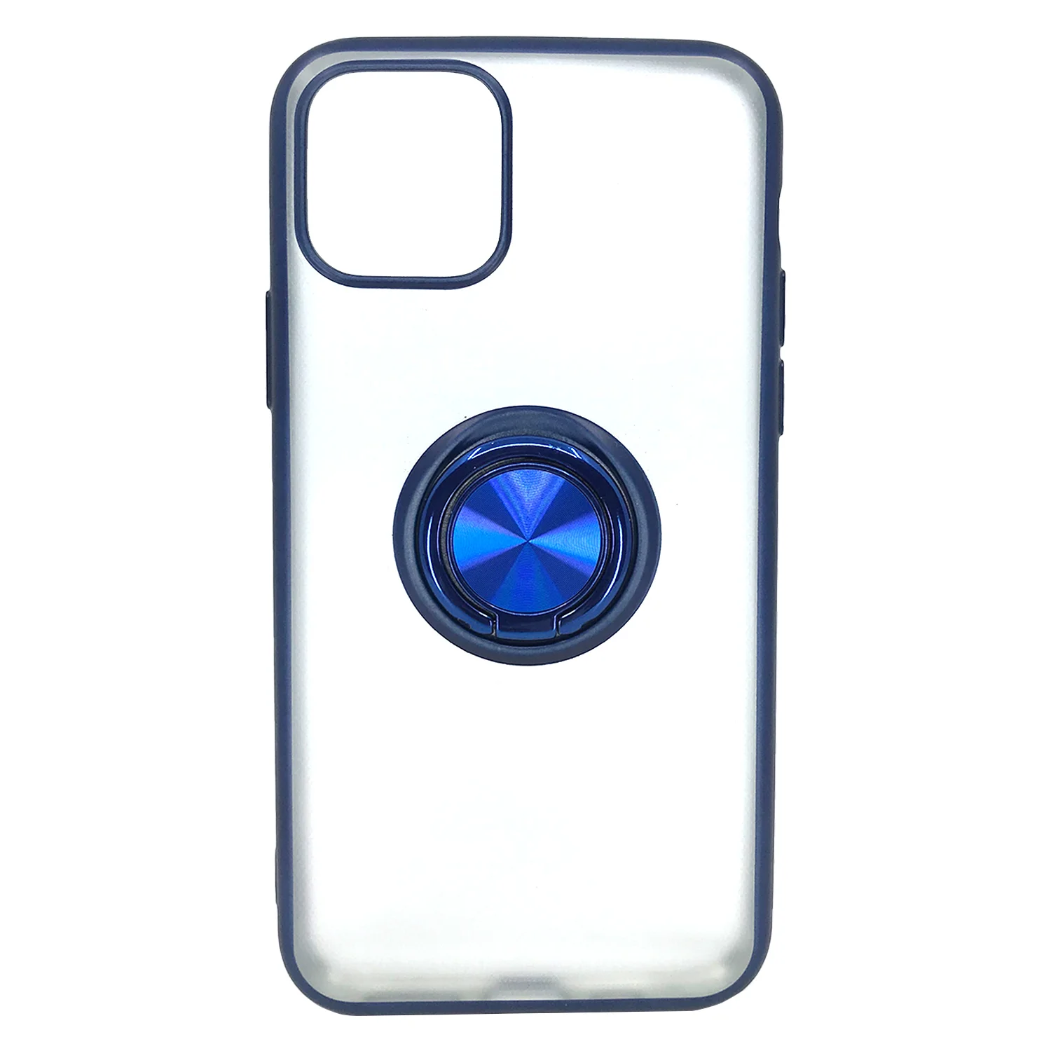 Nettech Apple iPhone 11 Pro Max Uyumlu Buzlu Yüzüklü Arka Koruma Kılıf (Lacivert) NT-81719