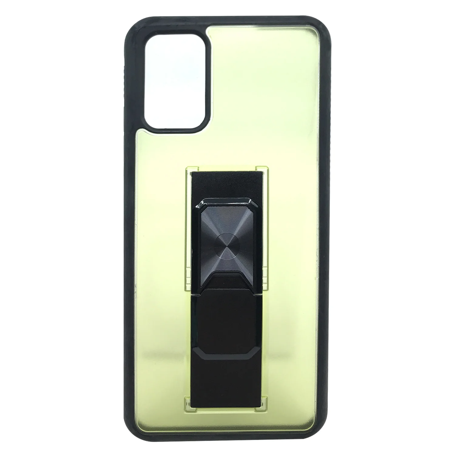 Nettech Samsung Galaxy A02S Uyumlu MicroCase Mıknatıs Yüzüklü Arka Koruma Kılıf (Sarı) NT-86950