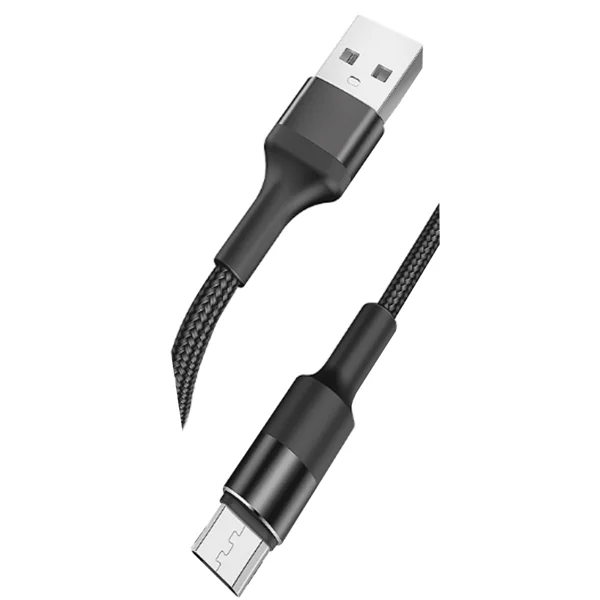 Teknonet TN-DC08 İp Örgü 100 Cm Micro Şarj ve Data Kablosu (Siyah) NT-92574 - 2