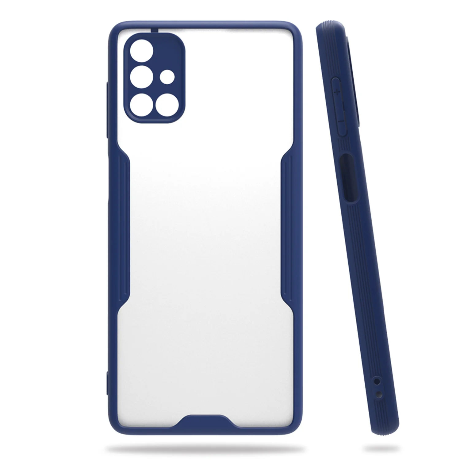 Nettech Samsung Galaxy M51 Uyumlu Platin Seri Arka Koruma Kılıf (Lacivert) NT-86383