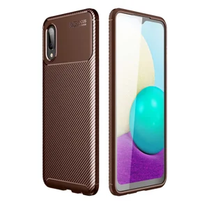 Galaxy A02 Kılıf Zore Negro Silikon Kapak - Kahverengi