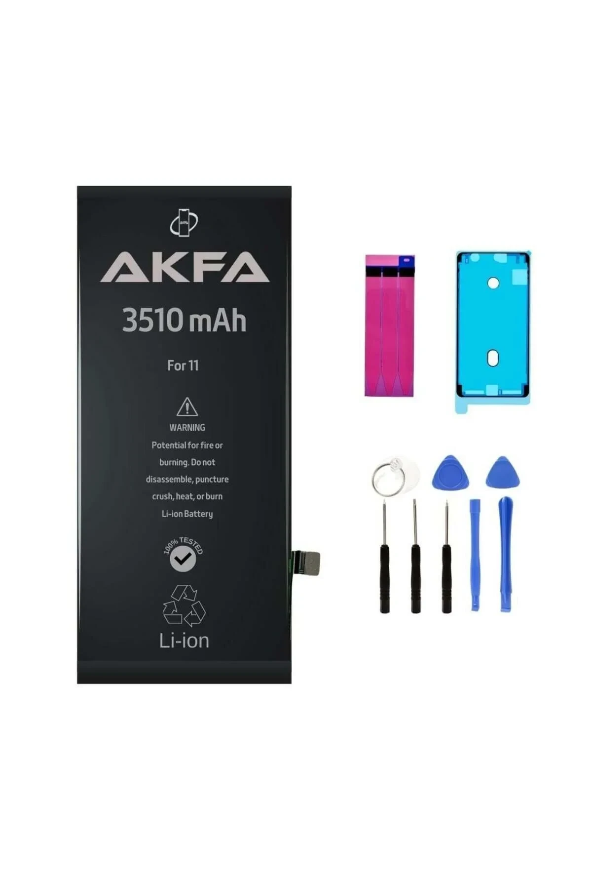 iPhone 11 Uyumlu Telefon Bataryası 3510 mAh + Tamir Seti