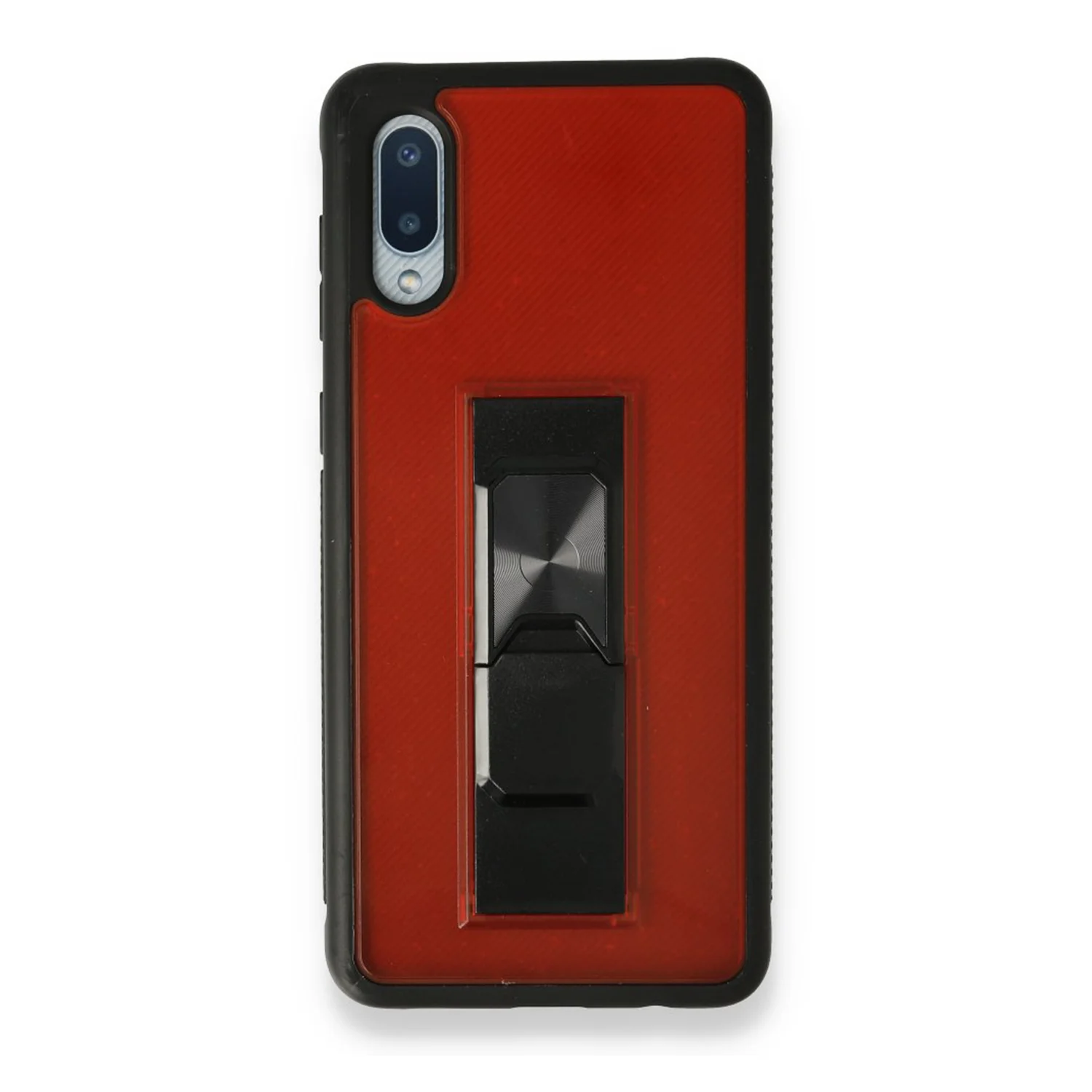 Nettech Samsung Galaxy A02 Uyumlu MicroCase Mıknatıs Yüzüklü Arka Koruma Kılıf (Kırmızı) NT-86959